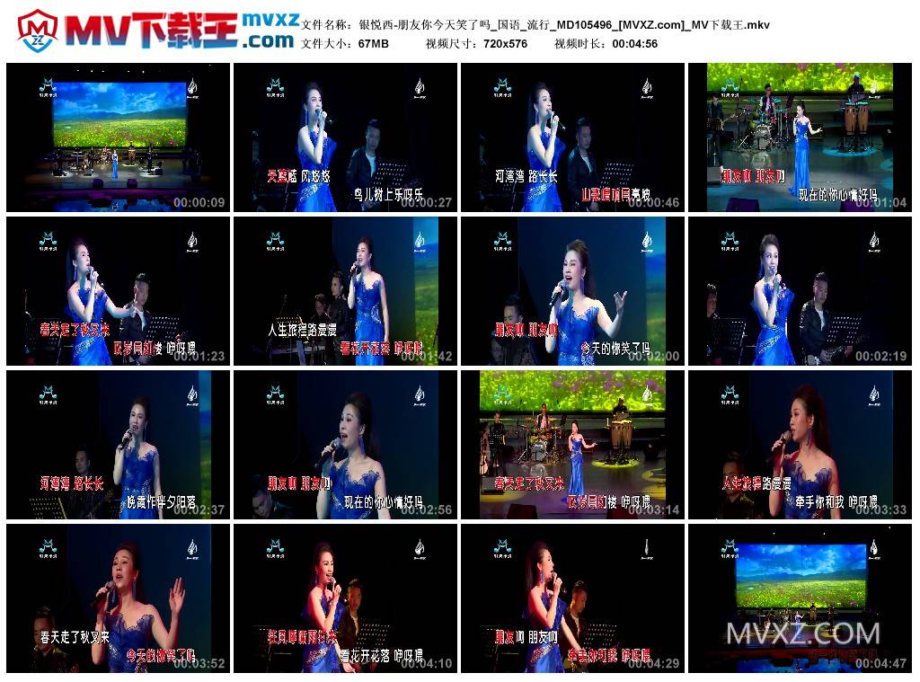 银悦西-朋友你今天笑了吗_国语_流行_MD105496